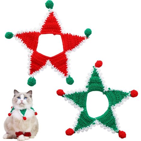 Weihnachtsschal für Hunde und Katzen, Anti-Sabber-Lätzchen, niedliches Haustierhandtuch (1/5)