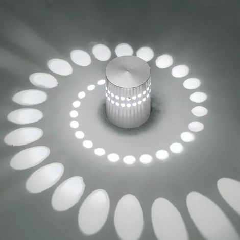 Moderne LED-Wandleuchte für den Innenbereich, 3 W, dekorative Aluminium-Wandleuchte für Kinderzimmer, Flur, Hotel, Restaurant, Küche, Esszimmer (Weiß) (1/5)