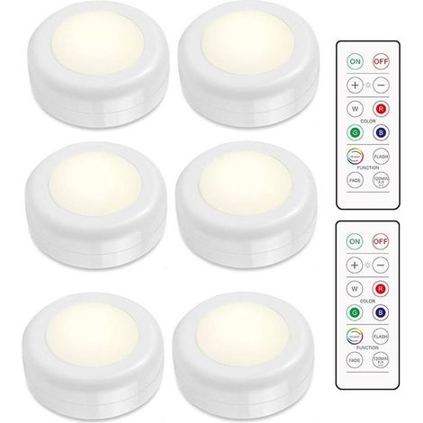 Juego de proyectores LED: 6 elegantes luces con 2 prácticos mandos a distancia. (1/5)
