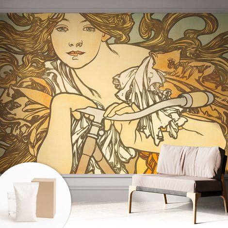 Papier peint intissé décoratif pour salon chambre et cuisine Facile à poser avec colle Élégance printanière 312x219 cm (1/5)