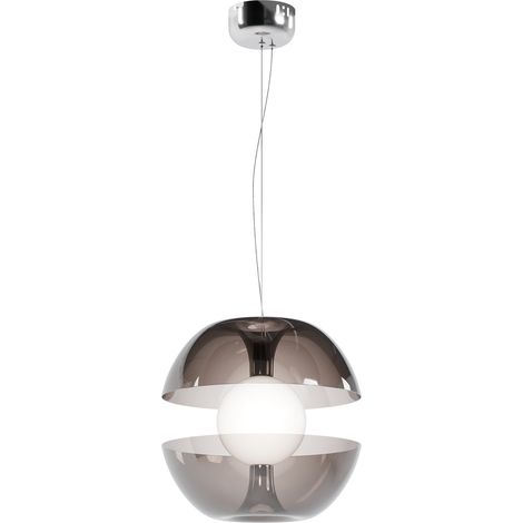 Suspension LED Maytoni Rebel verre fumé chromé Ø30 (1/4)