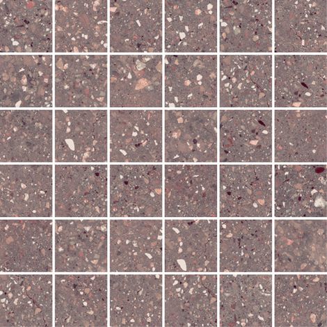 Carrelage effet terrazzo Wind Mosaïque 5x5cm Rouge - Naturel - boîte de 0.71 m2 - Mosaïque 5x5cm Rouge - boîte de 0.71 m2 - Mosaïque 5x Mosaïque 5x5