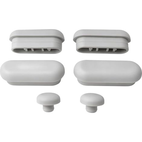 Toiletten-Tampons, 6-teiliges Set, 4 rechteckige und 2 runde Tampons, verschiedene Stifte, DIY-Montagemöglichkeit (1/5)