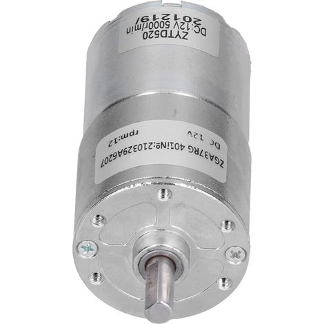 Moteur électrique à micro-réduction de vitesse, faible bruit, palier poreux, accessoires de machines, CC 12 V, ZGA37RG, 12R-12 V (1/5)