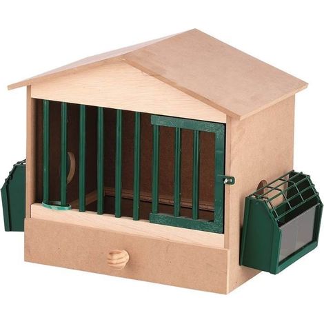 Holz-Vogelkäfig für Kanarienvögel, Wellensittiche und exotische Vögel, 48x27x36 cm