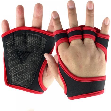 2 paires de gants de fitness, antidérapants, demi-doigts, pour entraînement en salle, yoga et musculation (1/5)