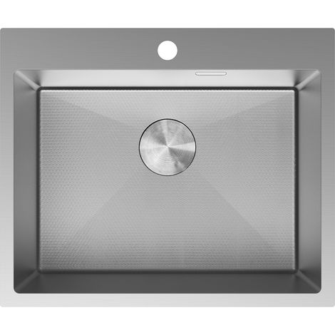 Mexen Solix Edelstahlspüle 1-beckig 600 x 500 mm, Inox HC - 6408601000-01HC (1/5)