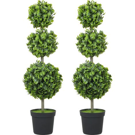 Plantas ornamentales en maceta – Hojas de plástico – Incluye tierra para macetas – Verde – Fácil de decorar