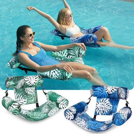chaises longues flottantes gonflables pour piscine - Fauteuil flottant - Hamac aquatique - Robuste - Idéal pour les fêtes d'été, la plage et les lacs (1/5)