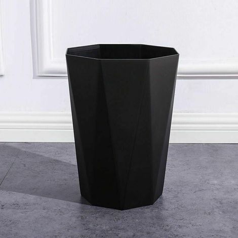 GABRIELLE Poubelle de bureau en plastique - Corbeille à papier pour la cuisine, le bureau ou pour la cuisine et le bureau(noir) (1/5)