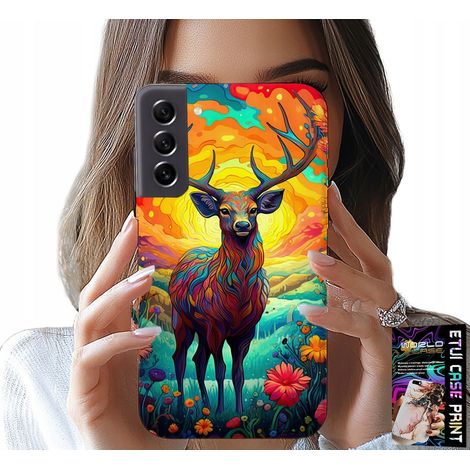 Custodia per Samsung Galaxy S21 - motivi colorati: cervo, alce, animali della foresta (1/5)