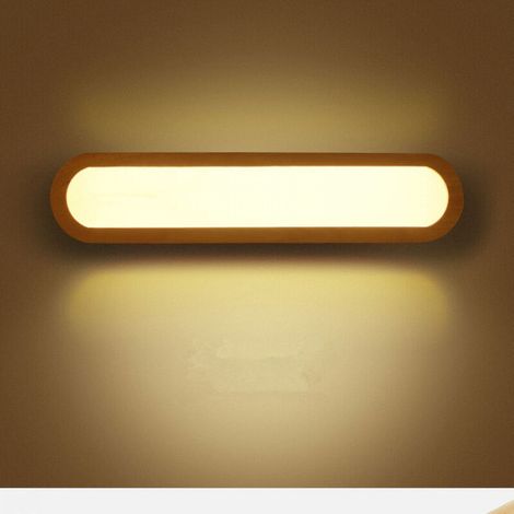 Applique murale LED nordique en bois massif pour chambre, couloir, escalier, lampe de lecture carrée créative en bois, décoration intérieure (1/5)