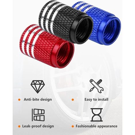 Juego de 9 tapones de válvula para coches,tapones de válvula para coches,tapones de válvula metálicos para neumáticos