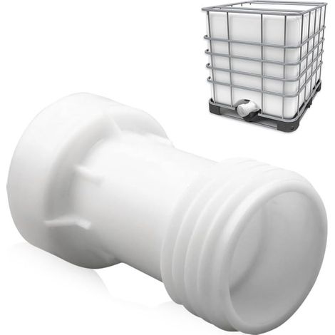 Accessoire pour cuve IBC, adaptateur IBC S60 x 6, rallonge, entretoise 60 mm, cuve à vanne 1 000 L, filetage grossier droit en plastique S60 x 6, accessoire pour cuve IBC (1/5)
