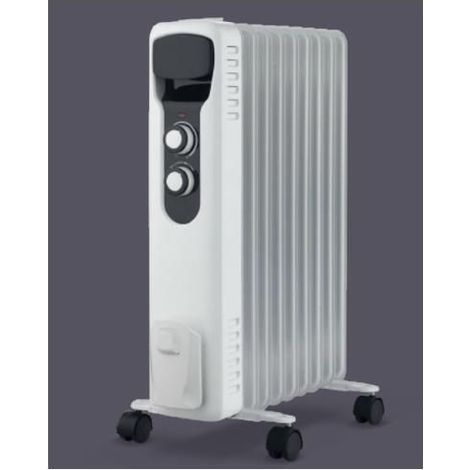 Radiola - Rataca209 - Radiateur Bain D'huile - 3 Puissances - Thermostat Mécanique - Sécurité Anti-basculement