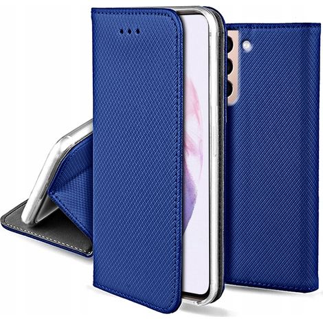 Schutzhülle für Samsung S21 Plus / S21+ Smartbook, magnetisch, marineblau + Glas (1/5)