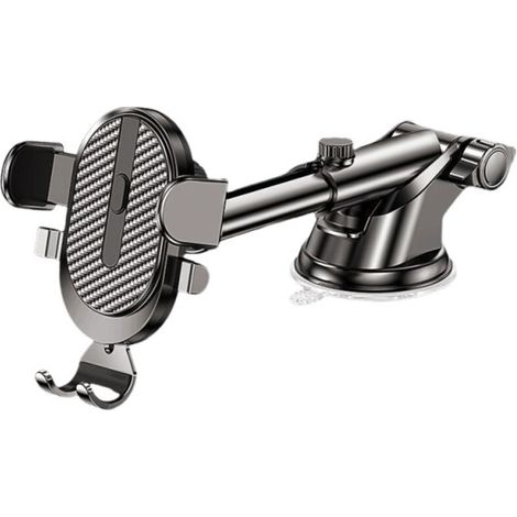 Support de téléphone de voiture en plastique noir avec clip (1/5)