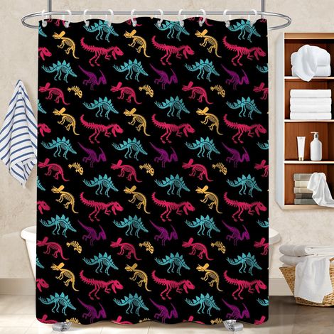 Rideau douche polyester 180x180 avec anneaux rideau imperméable pour avec accessoires assortis (1/5)