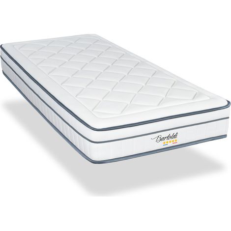 BELLECOUR LITERIE  Matelas BARTOLDI 80x200 cm  Ressorts ensachés & Mémoire de forme (1/5)