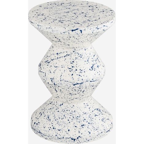 Tavolino da divano in acciaio smaltato, motivo maculato, 47cm (1/5)