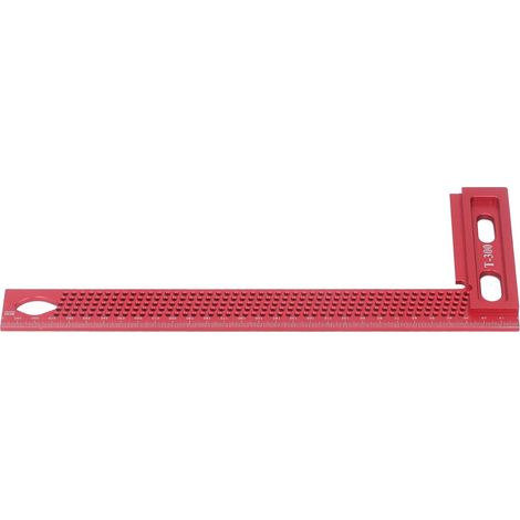 Zimmermannswinkel aus Aluminiumlegierung, leicht, rechtwinklig, Loch L-Lineal, Rahmenwinkel, rot (1/5)