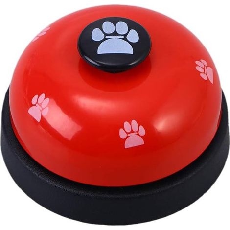 Clochette d'entraînement pour chien, jouet interactif pour apprentissage et dressage, accessoire pour chiot et chien, rouge (1/5)