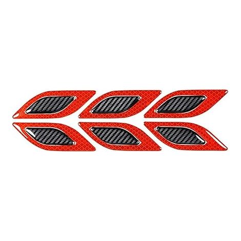 Lntyq Autodekorationsaufkleber, reflektierende Sicherheitswarnaufkleber, verbessern die Fahrsicherheit, passend für alle Modelle (rot) (1/5)