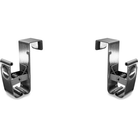 Porte torchon en inox pour tiroir – Lot de 4 – Dimensions 7.2 x 5 x 2.5 cm – Épaisseur max 2 cm pour portes et tiroirs