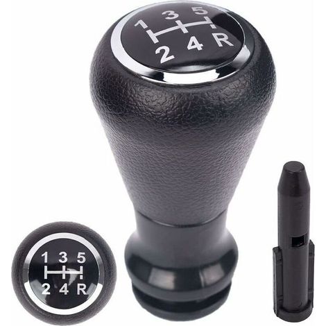 Pommeau de levier de vitesse 5 vitesses compatible avec Citroën C1, C3, C4, modèles 106 à 807 – en plastique résistant, finition élégante et agréable au toucher (1/4)