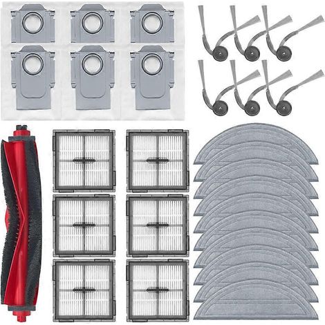 Pièces détachées pour Roborock Q10 S5/Q10 S5+/Q10 X5/Q10 X5+/Q10 VF/Q10 VF+ : brosse principale, filtre HEPA, chiffon de nettoyage et sac à poussière