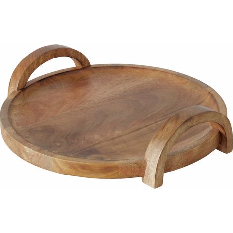 Tablett aus Mangoholz JULINA, Ø 35 cm