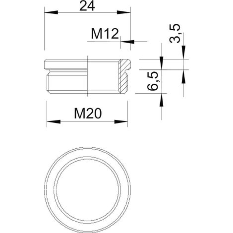 OBO Bettermann Ms-Reduktion M20-M12 vernickelt 167 R MS M20-12