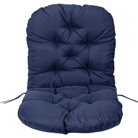 Coussin pour Fauteuil à Bascule - Coussin de rechange pour fauteuil à bascule pivotant en sergé doux, épais et solide - Marine (1/4)