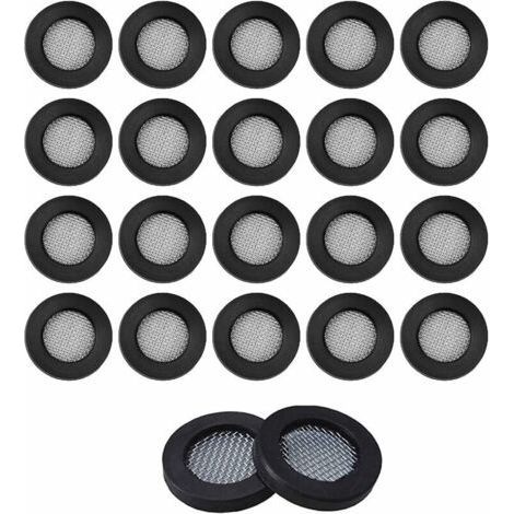 20 Pieces Stainless Steel Gasket Rubber Washer, Mesh Filter Stainless Steel Gasket, Rubber Washer O-Ring Filter (1/5)