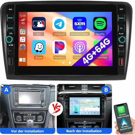 Pour Skoda Superb 2 3T4 2008-2015 Android 15 AutoRadio GPS WIFI Carplay 2+32G