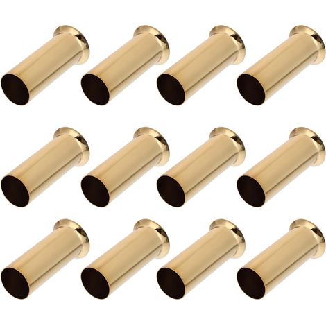 MINKUROW Copricandela per lampadario a lume di candela 12 pezzi Copre per candelabri in metallo dorato Anelli di illuminazione per lampadari con candelabro Manicotto per candelabro (30x80mm) (1/4)