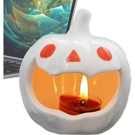 Bougeoir Gothique Support Chauffe-Plat en Céramique Saisonnier Bougeoir Halloween de Table pour Pièce Maîtresse de Fête Rassemblement Cheminée Salle à Manger (1/5)