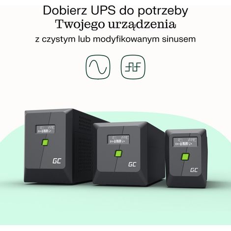UPS GREEN CELL POWERPROOF 480W/750VA PURE SIN.