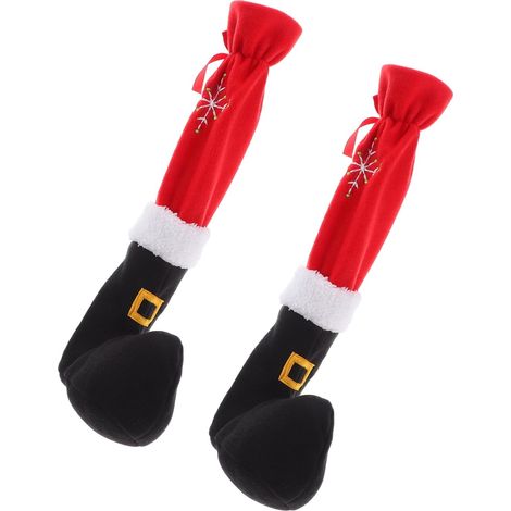 2pièces Protections pour Chaise Embouts Antidérapants pour Noël Housses Décoratives pour Chaise Articles de Noël pour Salle à Manger et Cuisine (1/5)