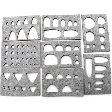 8-teiliges Set Wollfilzformen zum Nadelfilzen, DIY-Bastelarbeiten, Schablonen, Applikationen, Handarbeiten, Formgebungsformen, Nähen