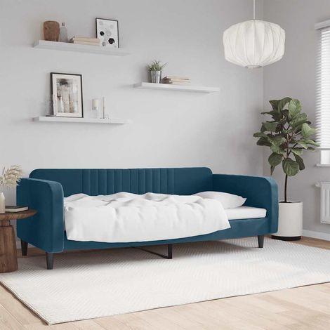 Tagesbett Blau 90x200 cm Samt