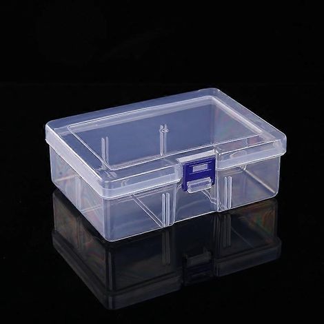Boîte de rangement rectangulaire transparente en plastique avec couvercle (1 pièce) - Rangement pour la maison (1/5)