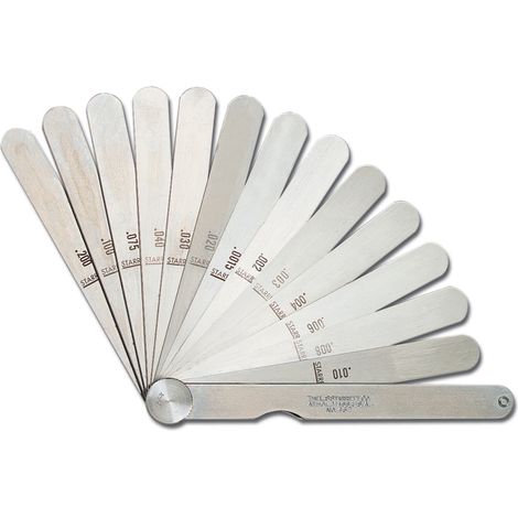 Starrett 467M 13-Piece Feeler Gauge Set (0.04mm to 5mm) for Precision Measurement