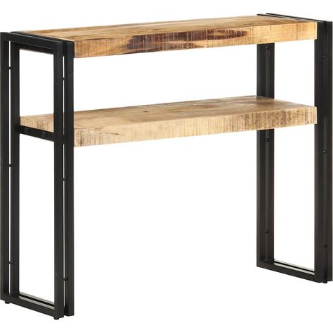 Table console-Table d'entrée 90x30x75 cm Bois de manguier brut (1/5)