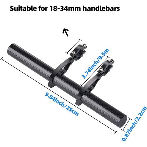 Carbon Tubes Bicycle Handlebar Extension 25 cm Bicycle Handlebar Extension, Bicycle Handlebar Suppor (1/5)