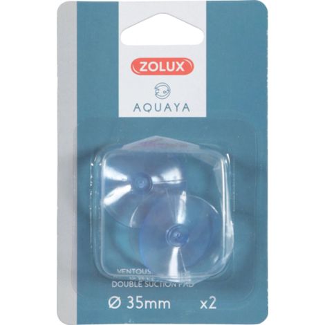 Zolux Ventosas dobles negras 35 mm para acuario