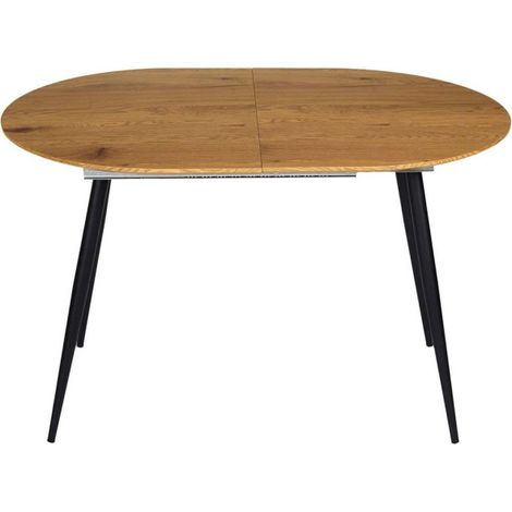 Table de Repas "Extensible" 120-160cm Naturel & Noir (1/5)