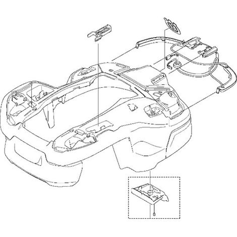 Carter principal robot tondeuse Husqvarna 405X, 415X