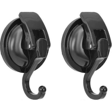Support de couronne à ventouses ultra-résistant (lot de 2) - Ventouses noires durables pour une décoration sécurisée pendant les fêtes et toute l'année (1/5)