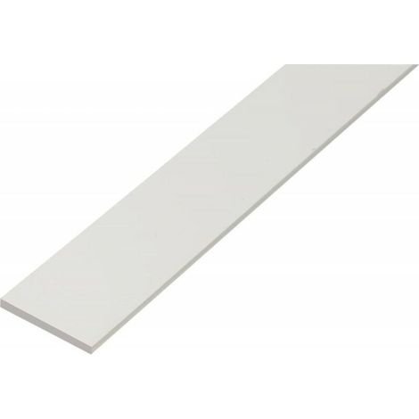 Profil plastique blanc 30x3mm – Barre de fond pour applications spécifiques – Résistant aux chocs – Longueur 1m